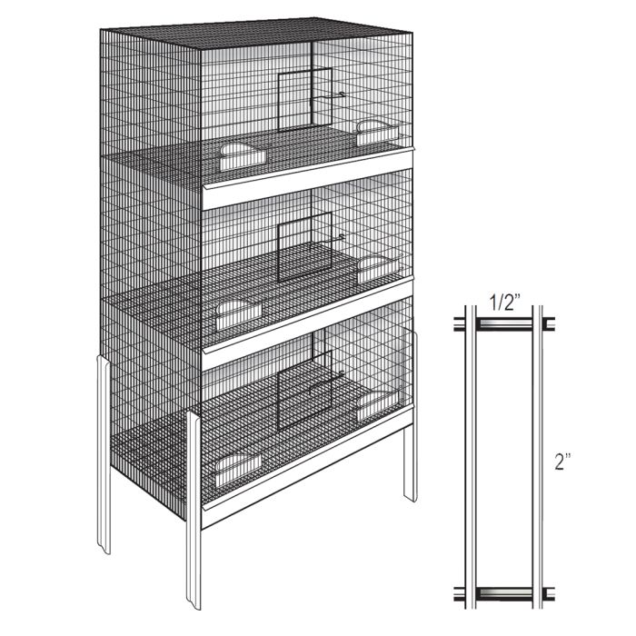 Plastic Grid base for vet cage